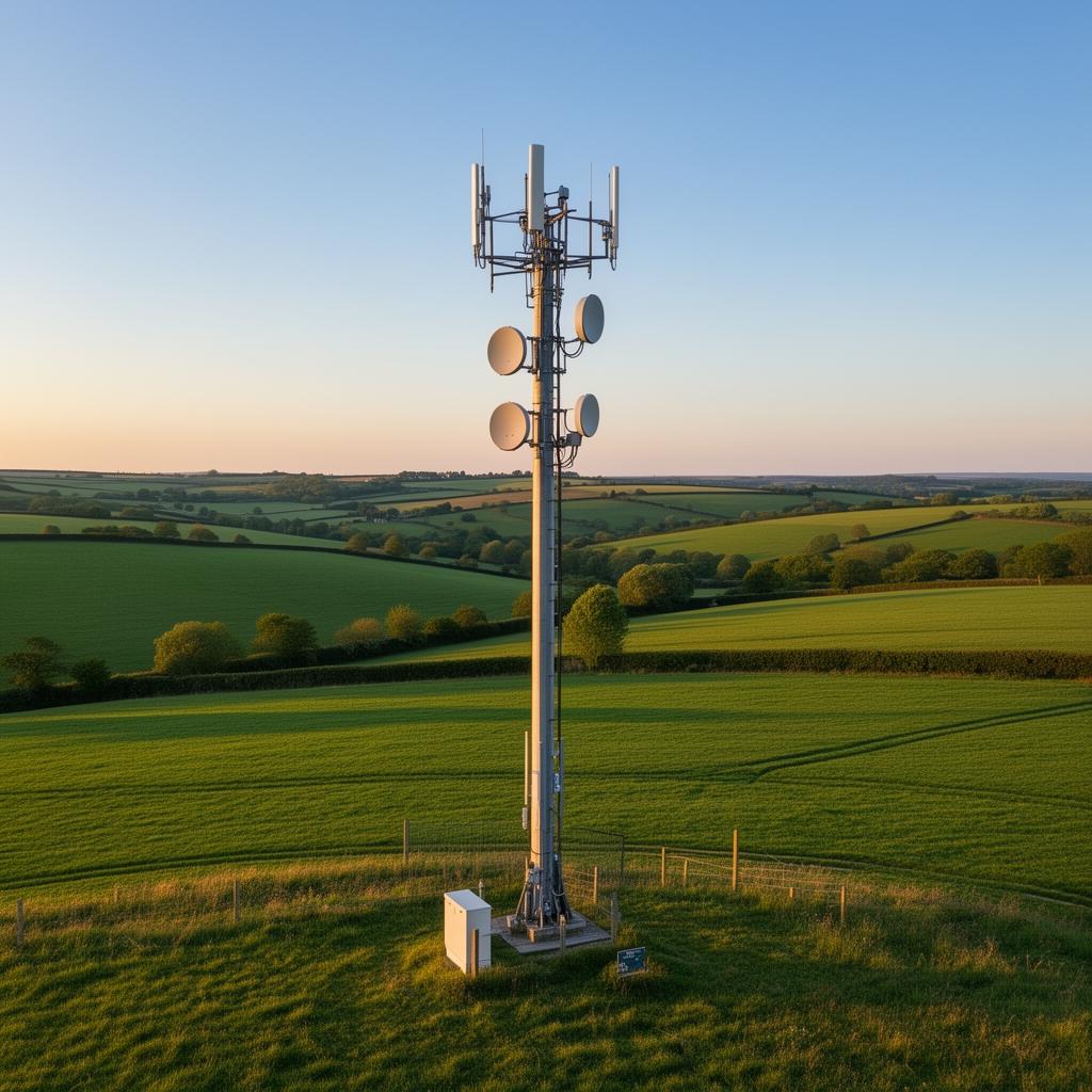 Xpon Wireless rural mast in the Leicestershire countryside